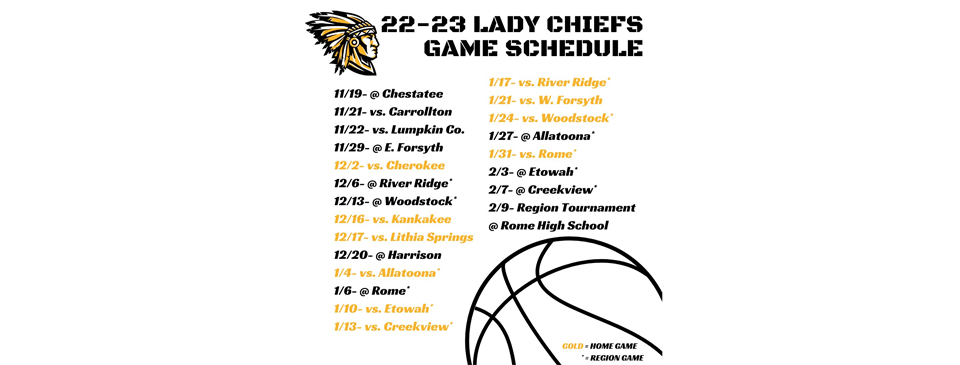 Lady Chiefs Game Schedule 2022-23
